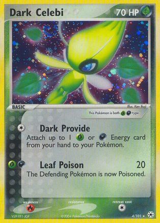 Hidden Legends  004 Dark Celebi  - Reverse Holofoil - Holo Rare