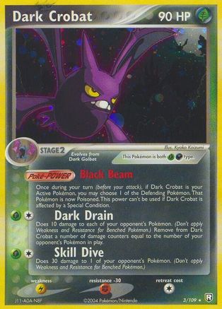 Team Rocket Returns  003 Dark Crobat  - Reverse Holofoil - Holo Rare