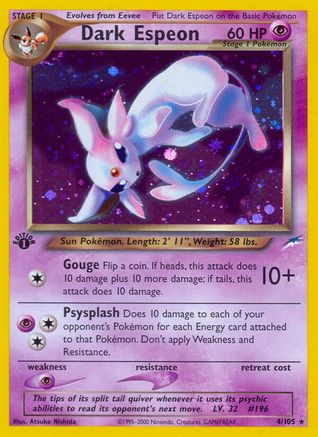 Neo Destiny  004 Dark Espeon  - Unlimited Holofoil - Holo Rare