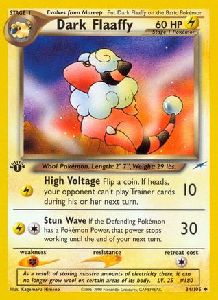 Neo Destiny  034/105 Dark Flaaffy  - 1st Edition - Uncommon