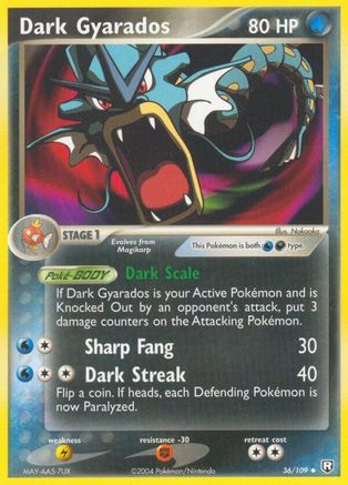 Team Rocket Returns  036 Dark Gyarados  - Reverse Holofoil - Uncommon
