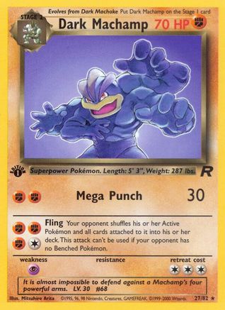 Team Rocket  027/82 Dark Machamp (27)  - Unlimited - Rare