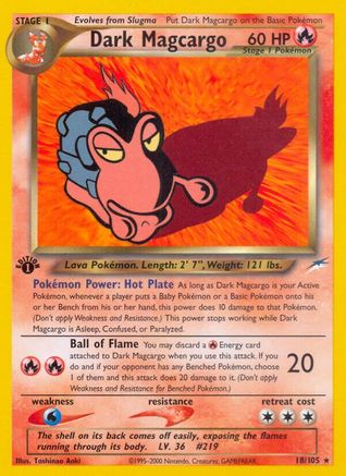Neo Destiny  018/105 Dark Magcargo  - Unlimited - Rare