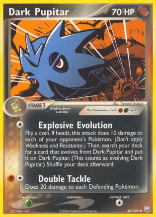 Team Rocket Returns  040/109 Dark Pupitar  - Uncommon