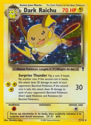 Legendary Collection  007 Dark Raichu  - Holofoil - Holo Rare