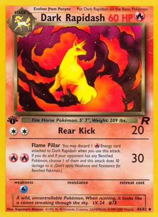 Team Rocket  044/82 Dark Rapidash  - Unlimited - Uncommon