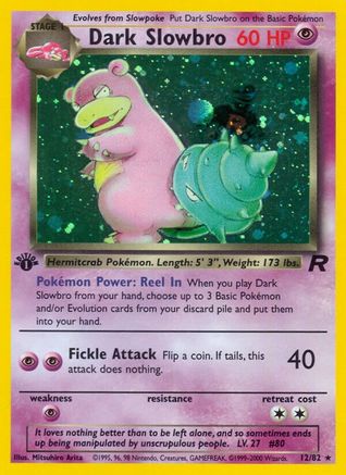 Team Rocket  012/82 Dark Slowbro (12)  - Unlimited Holofoil - Holo Rare