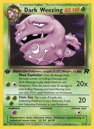 Team Rocket  031/82 Dark Weezing (31)  - Unlimited - Rare