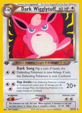 Neo Destiny  040/105 Dark Wigglytuff  - 1st Edition - Uncommon