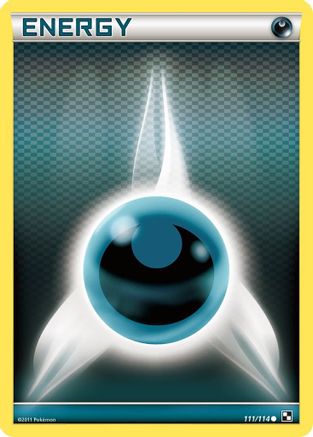 Black and White  111 Darkness Energy (Basic)  - Reverse Holofoil - Common