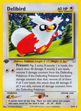 Neo Revelation  005/64 Delibird  - Unlimited Holofoil - Holo Rare