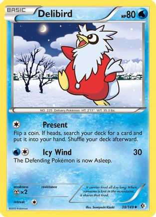 Boundaries Crossed  038/149 Delibird  - Reverse Holofoil - Uncommon
