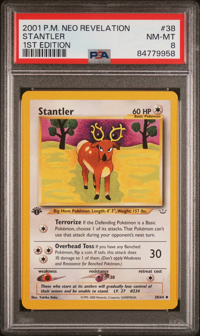 Neo Revelation  038/64 PSA8 #84779958 Stantler  - 1st Edition - Uncommon