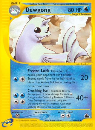 Skyridge  007 Dewgong (7)  - Reverse Holofoil - Rare