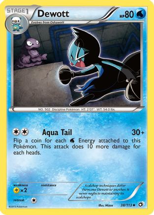 Legendary Treasures  038 Dewott  - Reverse Holofoil - Uncommon