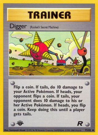 Team Rocket  075/82 Digger (Rocket's Secret Machine)  - Unlimited - Uncommon