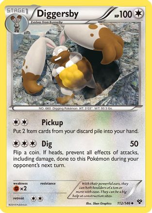 XY Base Set  112 Diggersby  - Uncommon