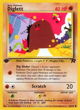 Team Rocket  052/82 Diglett  - Unlimited - Common