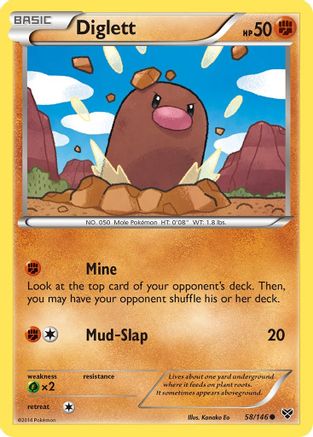 XY Base Set  058/146 Diglett  - Common