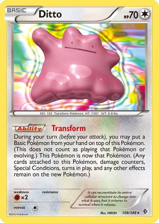 Boundaries Crossed  108 Ditto  - Reverse Holofoil - Holo Rare