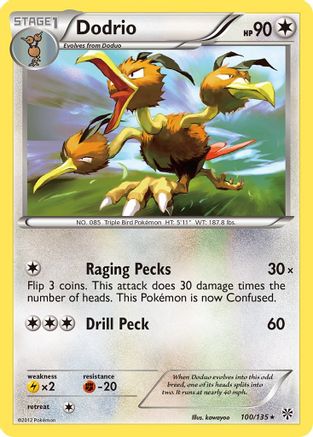 Plasma Storm  100 Dodrio  - Rare