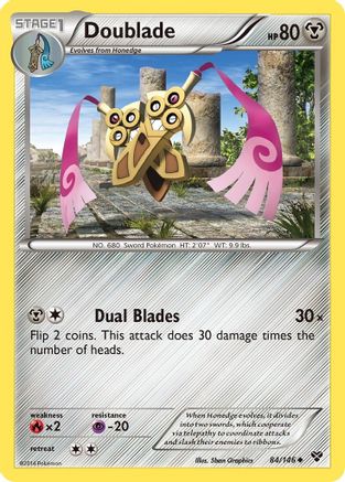 XY Base Set  084 Doublade  - Reverse Holofoil - Uncommon