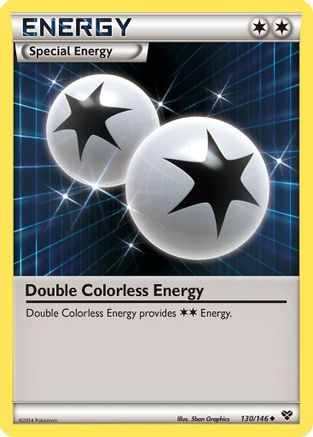 XY Base Set  130/146 Double Colorless Energy  - Uncommon