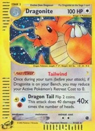 Expedition  009 Dragonite (9)  - Reverse Holofoil - Holo Rare