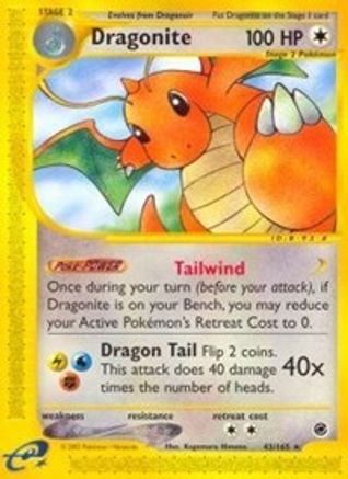 Expedition  043 Dragonite (43)  - Rare