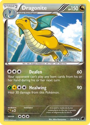 Plasma Freeze  083/116 Dragonite  - Holofoil - Holo Rare