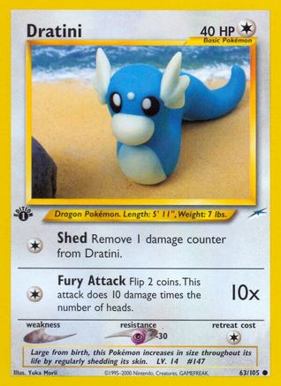 Neo Destiny  063/105 Dratini  - 1st Edition - Common