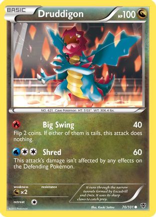 Plasma Blast  070 Druddigon  - Reverse Holofoil - Common