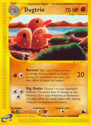 Skyridge  052 Dugtrio  - Reverse Holofoil - Common