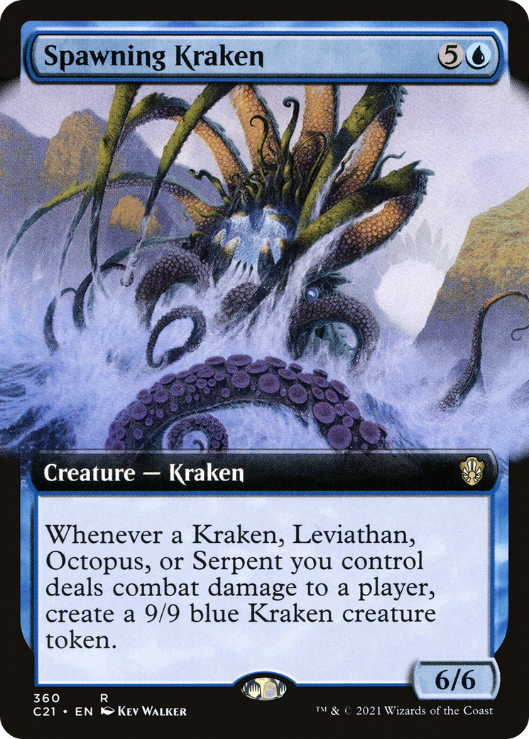Commander 2021 - (C21-360) - Spawning Kraken (Extended Art): (Extended Art)