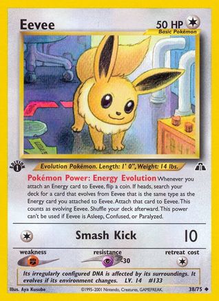 Neo Discovery  038/75 Eevee  - 1st Edition - Uncommon