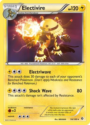 Boundaries Crossed  054 Electivire  - Holofoil - Holo Rare
