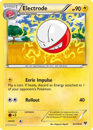 XY Base Set  045 Electrode  - Reverse Holofoil - Uncommon