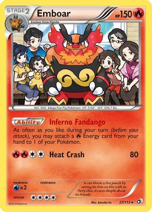 Legendary Treasures  027/113 Emboar  - Holofoil - Holo Rare