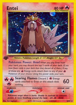Neo Revelation  006/64 Entei (6)  - 1st Edition Holofoil - Holo Rare