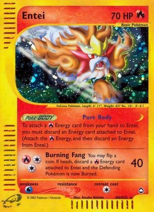 Aquapolis  0H8 Entei (H8)  - Holofoil - Holo Rare