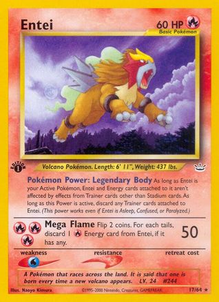 Neo Revelation  017/64 Entei (17)  - 1st Edition - Rare