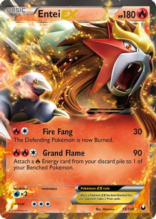 Dark Explorers  013 Entei EX  - Holofoil - Ultra Rare