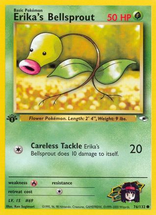 Gym Heroes  076/132 Erika's Bellsprout (76)  - 1st Edition - Common