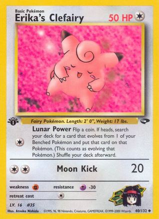Gym Challenge  040/132 Erika's Clefairy  - Unlimited - Uncommon