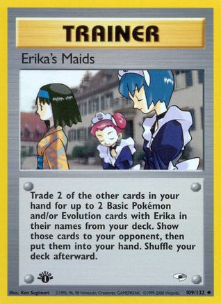 Gym Heroes  109/132 Erika's Maids  - Unlimited - Uncommon
