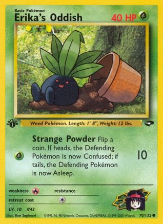 Gym Challenge  070/132 Erika's Oddish  - Unlimited - Common