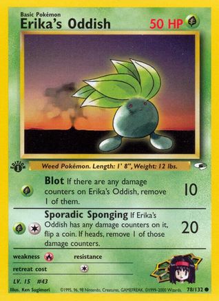 Gym Heroes  078/132 Erika's Oddish (78)  - Unlimited - Common