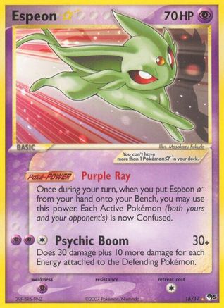 POP Series 5  Espeon Star  - Ultra Rare