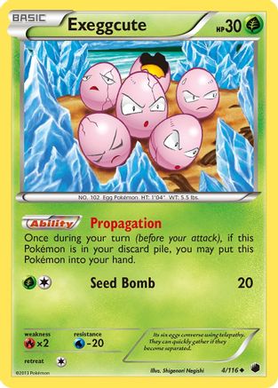 Plasma Freeze  004/116 Exeggcute  - Uncommon