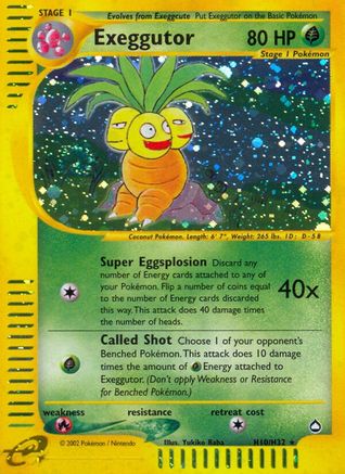 Aquapolis  H10 Exeggutor (H10)  - Holofoil - Holo Rare